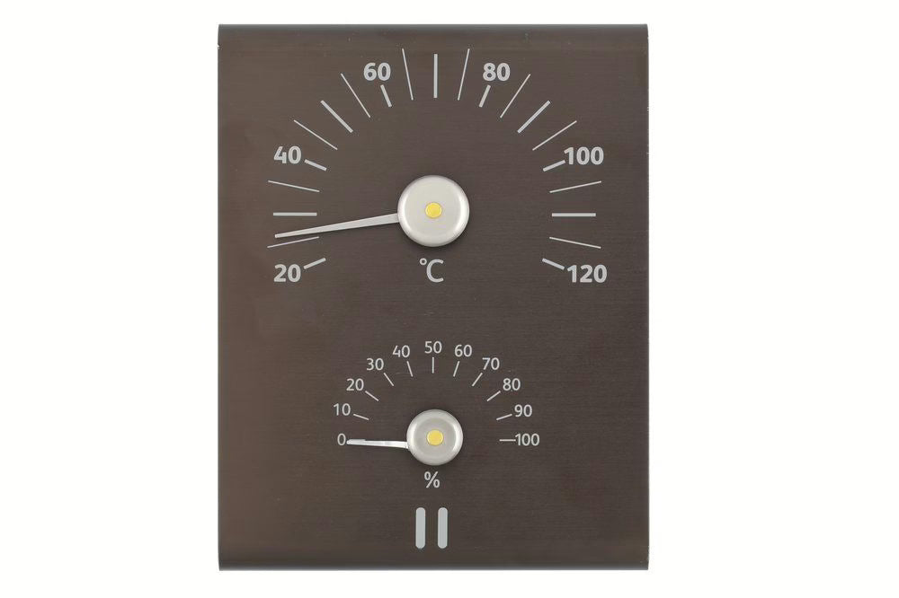 Sauna Thermometer og Hygrometer - Rento - Brun/Sort