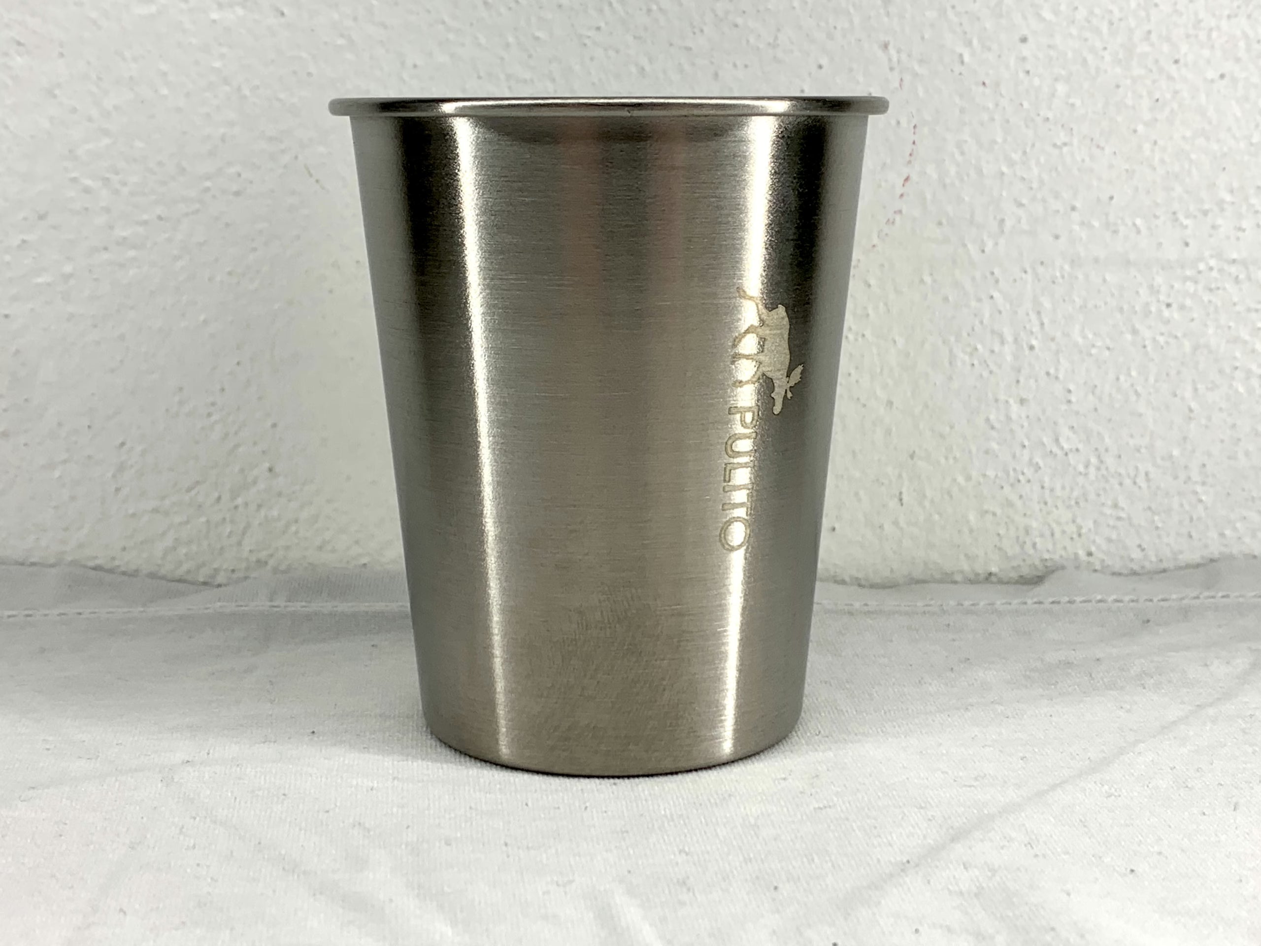Kop i rustfri stål 250 ml. - Pulito med elg logo