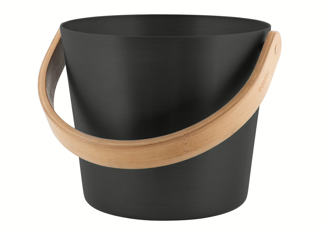 Saunaspand Rento 5L med Bambus Hank - Sort