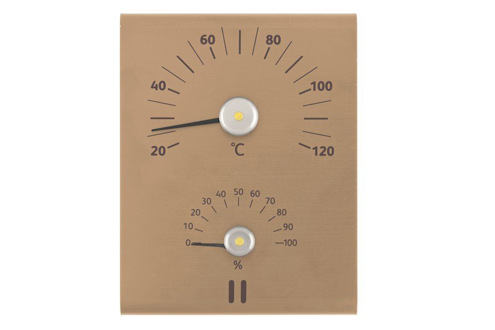 Sauna Thermometer og Hygrometer - Rento - Champagne
