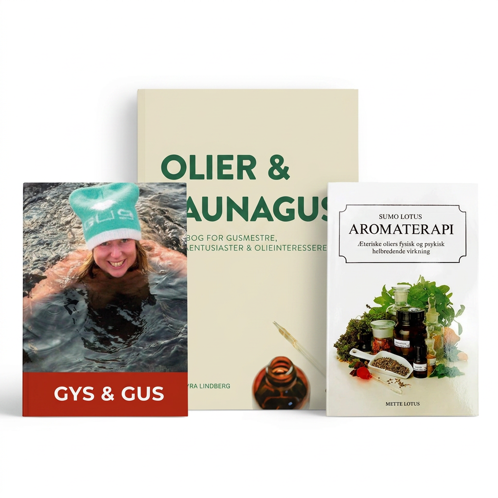 Bogpakke – 3 bøger om saunagus & æteriske olier (spar 20%)