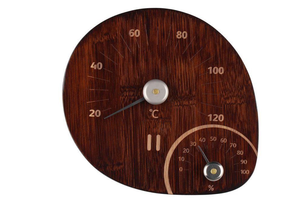 Sauna Termometer og Hygrometer i Mørk Bambus - Rento