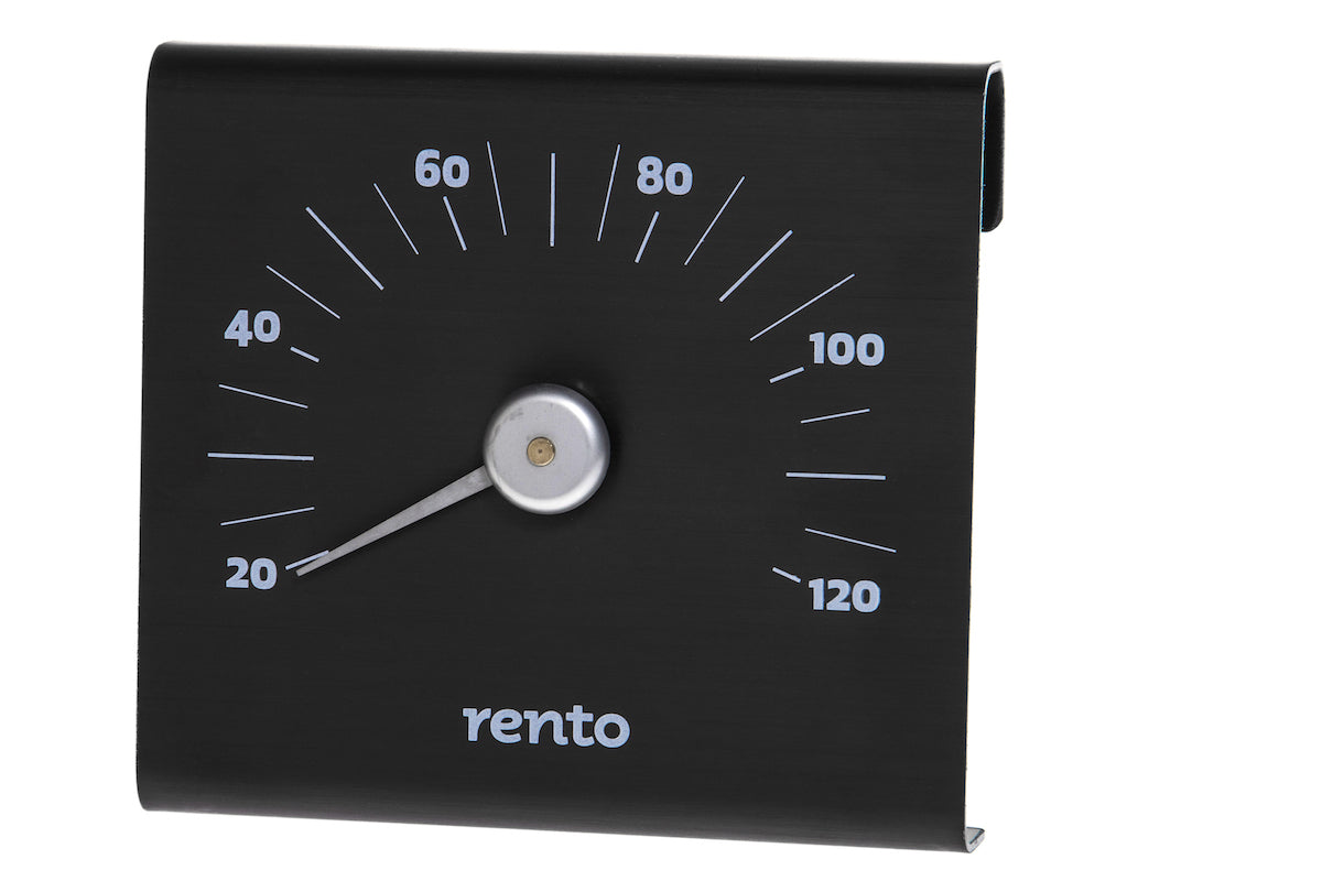 Sauna Thermometer - Rento Aluminium - Brown/Black