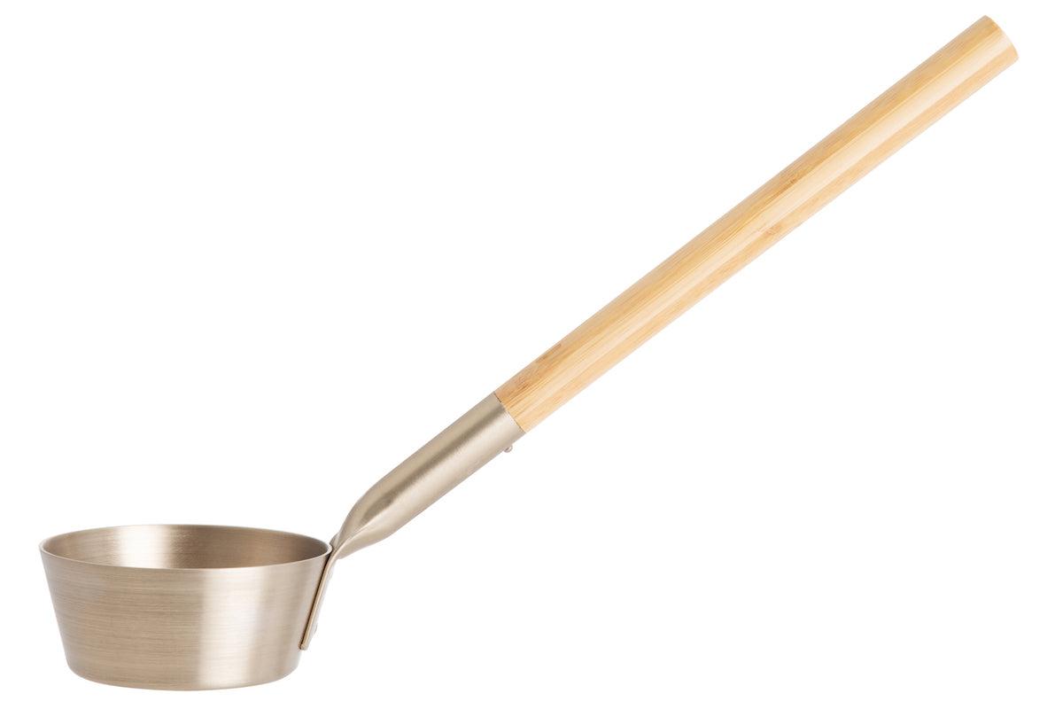 Rento Saunaøse Aluminium med Bambus Håndtag - Champagne