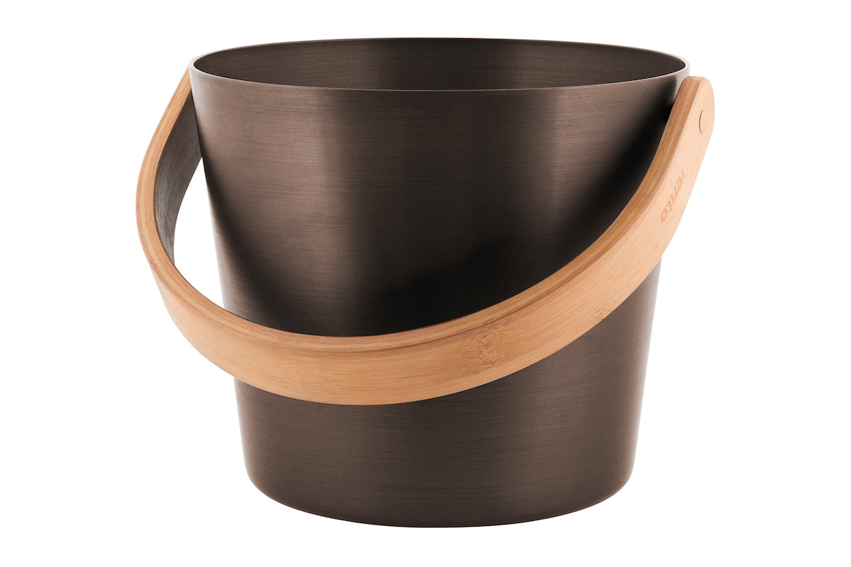 Saunaspand Rento 5L med Bambus Hank - Brun
