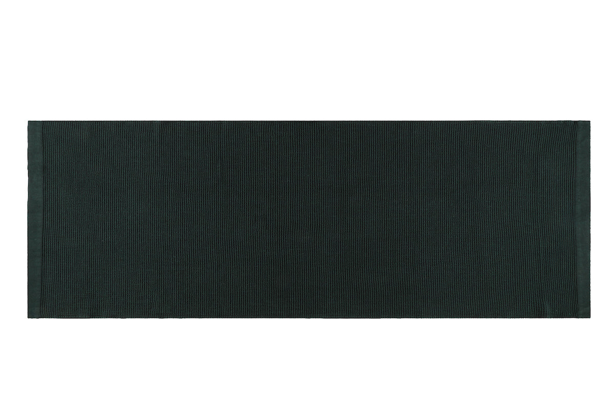Sauna Sidde Håndklæde 60x160 cm - Sort/Mørkegrøn