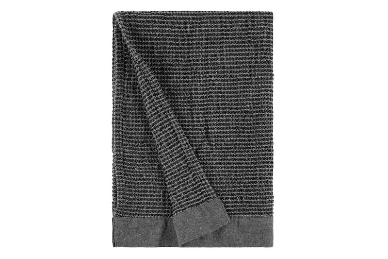 Sauna Sidde Håndklæde 50x70 cm - Sort/Grå