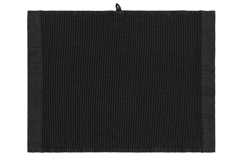 Sauna Sidde Håndklæde 50x60 cm - Sort/Grå