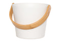 Saunaspand Rento 5L med Bambus Hank - Hvid