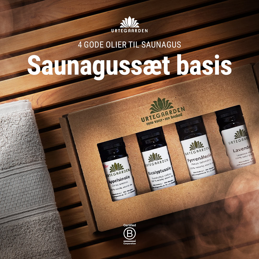 Sauna-Aufguss-Set Basis von Urtegaarden – 4 ätherische Öle